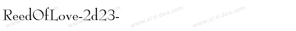 ReedOfLove-2d23字体转换