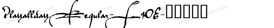 PlayalldayRegular-L9OE字体转换