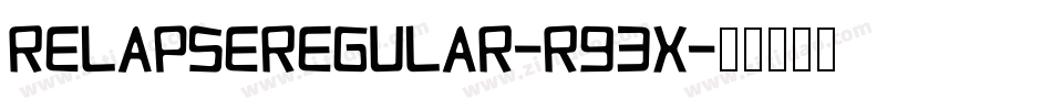 RelapseRegular-r93x字体转换