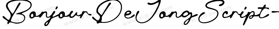 BonjourDeJongScript字体转换