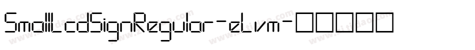 SmallLcdSignRegular-eLvm字体转换
