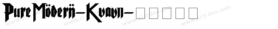 PureModern-Kva7字体转换
