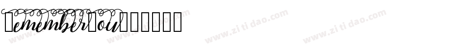 RememberYou字体转换