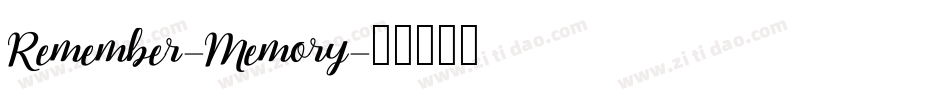 Remember-Memory字体转换