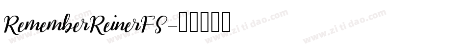RememberReinerFS字体转换