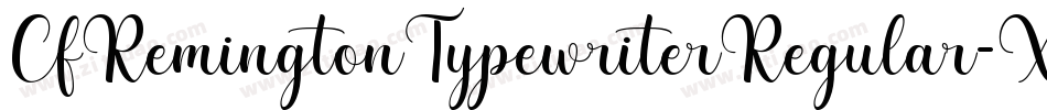 CfRemingtonTypewriterRegular-XmRd字体转换