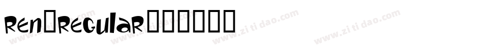 ren_regular字体转换