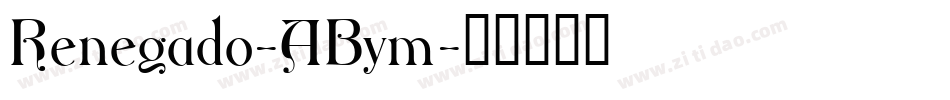 Renegado-ABym字体转换