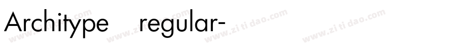Architype_regular字体转换