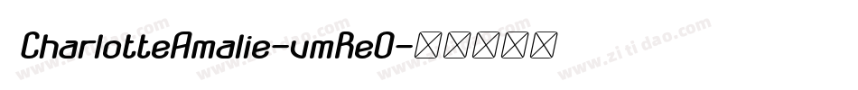 CharlotteAmalie-vmReO字体转换