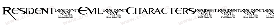 Resident-Evil-Characters字体转换