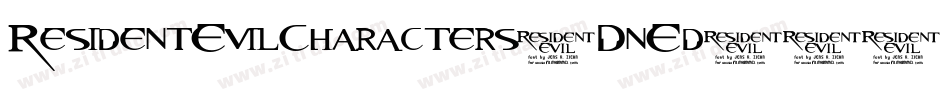 ResidentEvilCharacters-DnEd字体转换