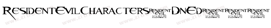 ResidentEvilCharacters-DnEd字体转换
