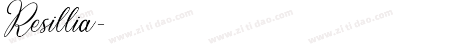 Resillia字体转换