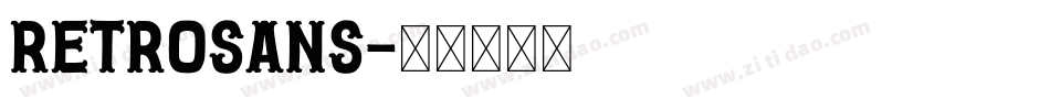 RetroSans字体转换