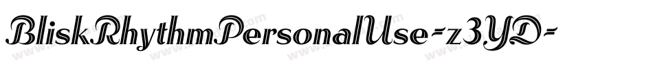 BliskRhythmPersonalUse-z3YD字体转换