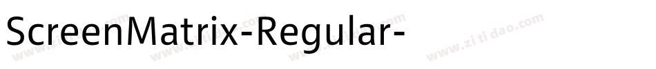 ScreenMatrix-Regular字体转换