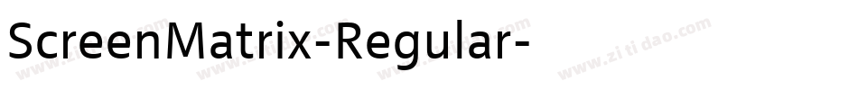 ScreenMatrix-Regular字体转换