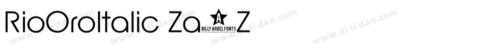 RioOroItalic-Za9Z字体转换