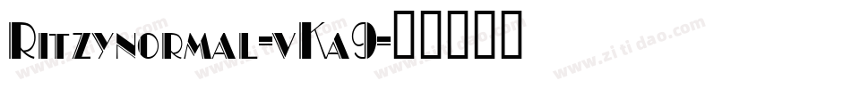 Ritzynormal-vKa9字体转换