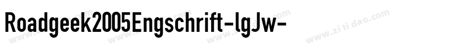 Roadgeek2005Engschrift-lgJw字体转换