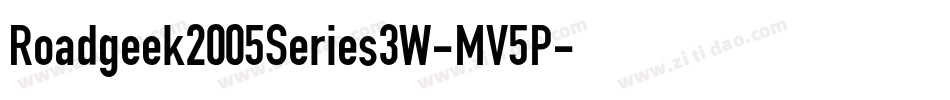 Roadgeek2005Series3W-MV5P字体转换