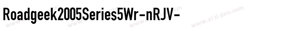 Roadgeek2005Series5Wr-nRJV字体转换
