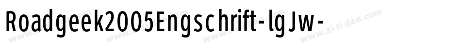 Roadgeek2005Engschrift-lgJw字体转换
