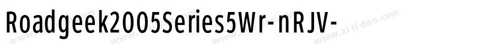 Roadgeek2005Series5Wr-nRJV字体转换