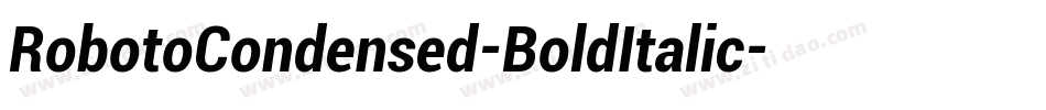 RobotoCondensed-BoldItalic字体转换