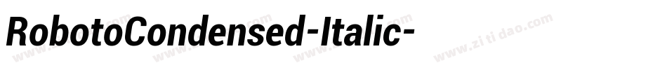 RobotoCondensed-Italic字体转换