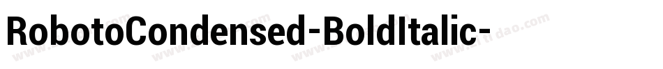 RobotoCondensed-BoldItalic字体转换