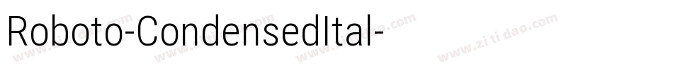 Roboto-CondensedItal字体转换