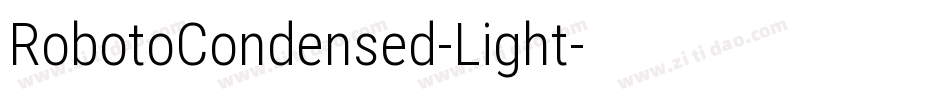 RobotoCondensed-Light字体转换