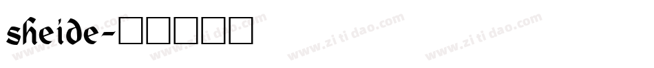 sheide字体转换
