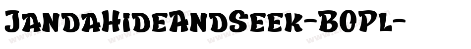 JandaHideAndSeek-BOPl字体转换