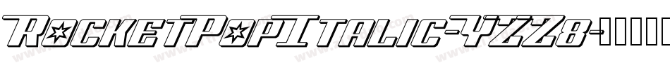 RocketPopItalic-YZZ8字体转换