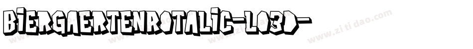 BiergaertenRotalic-lo3d字体转换