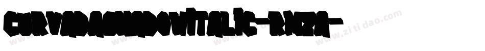 CurvadaShadowItalic-rmzA字体转换