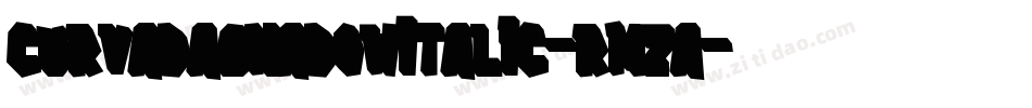 CurvadaShadowItalic-rmzA字体转换