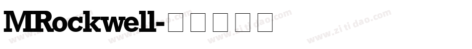 MRockwell字体转换