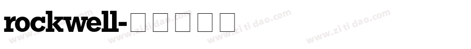 rockwell字体转换