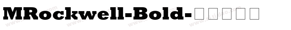 MRockwell-Bold字体转换