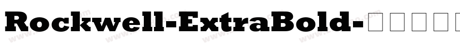 Rockwell-ExtraBold字体转换
