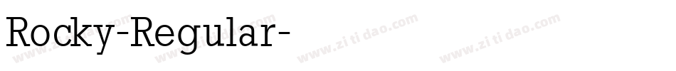 Rocky-Regular字体转换