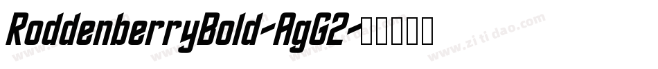RoddenberryBold-AgG2字体转换