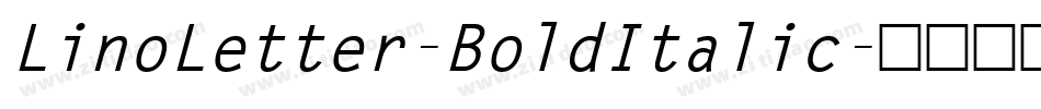 LinoLetter-BoldItalic字体转换