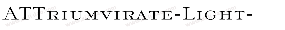 ATTriumvirate-Light字体转换