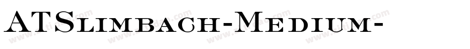 ATSlimbach-Medium字体转换