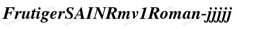 FrutigerSAINRmv1Roman字体转换